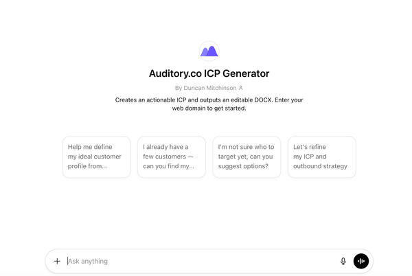 Auditory Ideal Customer Profile Generator